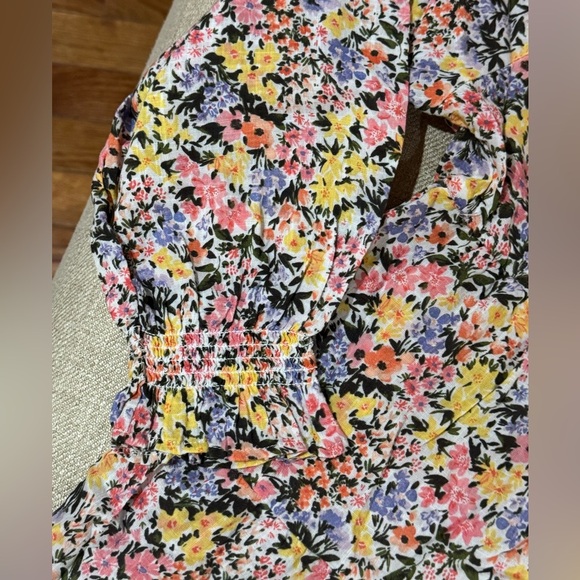 NWT Old Navy Floral Long-Sleeve Fit and Flare Dress Multi Floral Girls 10/12 - Picture 6 of 12